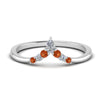 Load image into Gallery viewer, v-shaped-stacked-diamond-band-for-her-with-orange-sapphire-in-white-gold-FD9335BGSAOR-NL-WG.jpg