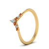 Load image into Gallery viewer, v-shaped-stacked-diamond-band-for-her-with-orange-sapphire-in-yellow-gold-FD9335BGSAOR-NL-YG.jpg