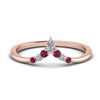 Load image into Gallery viewer, v-shaped-stacked-diamond-band-for-her-with-pink-sapphire-in-rose-gold-FD9335BGSADRPI-NL-RG.jpg