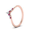 Load image into Gallery viewer, v-shaped-stacked-diamond-band-for-her-with-pink-sapphire-in-rose-gold-FD9335BGSADRPI-NL-RG.jpg