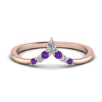 Load image into Gallery viewer, v-shaped-stacked-diamond-band-for-her-with-purple-topaz-in-rose-gold-FD9335BGVITO-NL-RG.jpg

