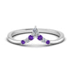 Load image into Gallery viewer, v-shaped-stacked-diamond-band-for-her-with-purple-topaz-in-white-gold-FD9335BGVITO-NL-WG.jpg