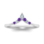Load image into Gallery viewer, v-shaped-stacked-diamond-band-for-her-with-purple-topaz-in-white-gold-FD9335BGVITO-NL-WG.jpg
