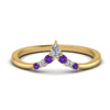 Load image into Gallery viewer, v-shaped-stacked-diamond-band-for-her-with-purple-topaz-in-yellow-gold-FD9335BGVITO-NL-YG.jpg