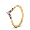 Load image into Gallery viewer, v-shaped-stacked-diamond-band-for-her-with-purple-topaz-in-yellow-gold-FD9335BGVITO-NL-YG.jpg