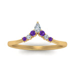 Load image into Gallery viewer, v-shaped-stacked-diamond-band-for-her-with-purple-topaz-in-yellow-gold-FD9335BGVITO-NL-YG.jpg
