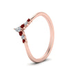 Load image into Gallery viewer, v-shaped-stacked-diamond-band-for-her-with-ruby-in-rose-gold-FD9335BGRUDR-NL-RG.jpg
