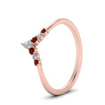 Load image into Gallery viewer, v-shaped-stacked-diamond-band-for-her-with-ruby-in-rose-gold-FD9335BGRUDR-NL-RG.jpg
