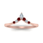 Load image into Gallery viewer, v-shaped-stacked-diamond-band-for-her-with-ruby-in-rose-gold-FD9335BGRUDR-NL-RG.jpg

