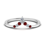 Load image into Gallery viewer, v-shaped-stacked-diamond-band-for-her-with-ruby-in-white-gold-FD9335BGRUDR-NL-WG.jpg
