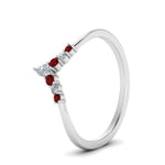 Load image into Gallery viewer, v-shaped-stacked-diamond-band-for-her-with-ruby-in-white-gold-FD9335BGRUDR-NL-WG.jpg
