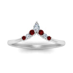 Load image into Gallery viewer, v-shaped-stacked-diamond-band-for-her-with-ruby-in-white-gold-FD9335BGRUDR-NL-WG.jpg
