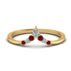 Load image into Gallery viewer, v-shaped-stacked-diamond-band-for-her-with-ruby-in-yellow-gold-FD9335BGRUDR-NL-YG.jpg