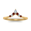 Load image into Gallery viewer, v-shaped-stacked-diamond-band-for-her-with-ruby-in-yellow-gold-FD9335BGRUDR-NL-YG.jpg