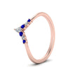 Load image into Gallery viewer, v-shaped-stacked-diamond-band-for-her-with-sapphire-in-rose-gold-FD9335BGSABL-NL-RG.jpg