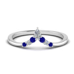 Load image into Gallery viewer, v-shaped-stacked-diamond-band-for-her-with-sapphire-in-white-gold-FD9335BGSABL-NL-WG.jpg
