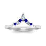 Load image into Gallery viewer, v-shaped-stacked-diamond-band-for-her-with-sapphire-in-white-gold-FD9335BGSABL-NL-WG.jpg
