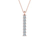 Load image into Gallery viewer, vertical-bar-necklace-seven-princess-cut-diamond-in-FDPD8416-NL-RG