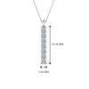Load image into Gallery viewer, vertical-bar-necklace-seven-princess-cut-diamond-in--FDPD8416-NL-WG