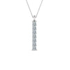 Load image into Gallery viewer, vertical-bar-necklace-seven-princess-cut-diamond-in--FDPD8416-NL-WG