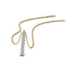 Load image into Gallery viewer, vertical-bar-necklace-seven-princess-cut-diamond-in--FDPD8416-NL-YG