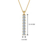 Load image into Gallery viewer, vertical-bar-necklace-seven-princess-cut-diamond-in--FDPD8416-NL-YG