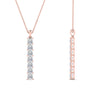 Load image into Gallery viewer, vertical-bar-necklace-seven-princess-cut-diamond-in-FDPD8416-NL-RG