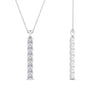 Load image into Gallery viewer, vertical-bar-necklace-seven-princess-cut-diamond-in--FDPD8416-NL-WG