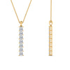 Load image into Gallery viewer, vertical-bar-necklace-seven-princess-cut-diamond-in--FDPD8416-NL-YG