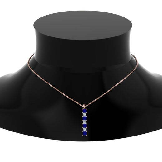 vertical-bar-necklace-seven-princess-cut-diamond-with-blue-sapphire-in-FDPD8416GSABL-NL-RG