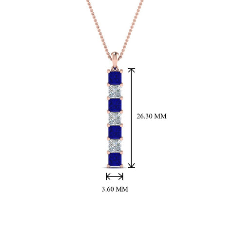 vertical-bar-necklace-seven-princess-cut-diamond-with-blue-sapphire-in-FDPD8416GSABL-NL-RG