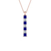 Load image into Gallery viewer, vertical-bar-necklace-seven-princess-cut-diamond-with-blue-sapphire-in-FDPD8416GSABL-NL-RG