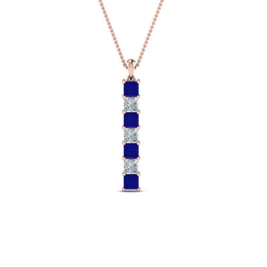 vertical-bar-necklace-seven-princess-cut-diamond-with-blue-sapphire-in-FDPD8416GSABL-NL-RG