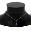 Load image into Gallery viewer, Vertical-Bar-Diamond-Necklace-With-Sapphire-In--FDPD8416