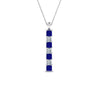 Load image into Gallery viewer, Vertical-Bar-Diamond-Necklace-With-Sapphire-In--FDPD8416