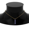 Load image into Gallery viewer, vertical-bar-necklace-seven-princess-cut-diamond-with-blue-sapphire-in--FDPD8416GSABL-NL-YG
