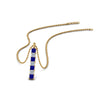 Load image into Gallery viewer, vertical-bar-necklace-seven-princess-cut-diamond-with-blue-sapphire-in--FDPD8416GSABL-NL-YG