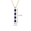 Load image into Gallery viewer, vertical-bar-necklace-seven-princess-cut-diamond-with-blue-sapphire-in--FDPD8416GSABL-NL-YG
