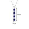 Load image into Gallery viewer, Vertical-Bar-Diamond-Necklace-With-Sapphire-In--FDPD8416