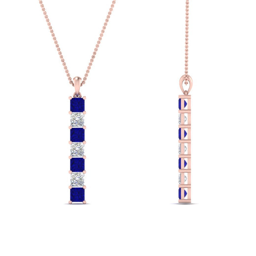 vertical-bar-necklace-seven-princess-cut-diamond-with-blue-sapphire-in-FDPD8416GSABL-NL-RG