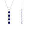 Load image into Gallery viewer, Vertical-Bar-Diamond-Necklace-With-Sapphire-In--FDPD8416