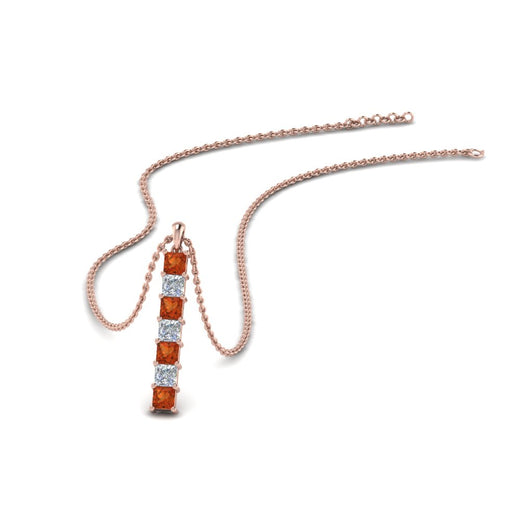 vertical-bar-necklace-seven-princess-cut-diamond-with-orange-sapphire-in-FDPD8416GSAOR-NL-RG