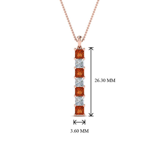 vertical-bar-necklace-seven-princess-cut-diamond-with-orange-sapphire-in-FDPD8416GSAOR-NL-RG