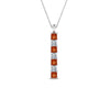 Load image into Gallery viewer, vertical-bar-necklace-seven-princess-cut-diamond-with-orange-sapphire-in--FDPD8416GSAOR-NL-WG