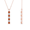 Load image into Gallery viewer, vertical-bar-necklace-seven-princess-cut-diamond-with-orange-sapphire-in-FDPD8416GSAOR-NL-RG