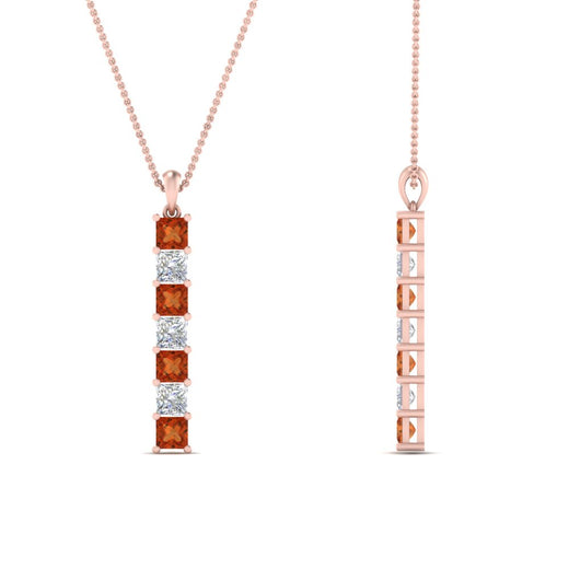 vertical-bar-necklace-seven-princess-cut-diamond-with-orange-sapphire-in-FDPD8416GSAOR-NL-RG