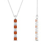 Load image into Gallery viewer, vertical-bar-necklace-seven-princess-cut-diamond-with-orange-sapphire-in--FDPD8416GSAOR-NL-WG