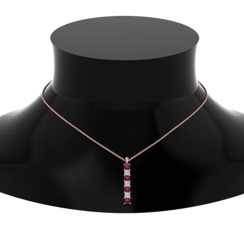vertical-bar-necklace-seven-princess-cut-diamond-with-pink-sapphire-in-FDPD8416GSADRPI-NL-RG