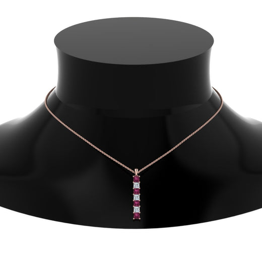 vertical-bar-necklace-seven-princess-cut-diamond-with-pink-sapphire-in-FDPD8416GSADRPI-NL-RG