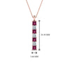 Load image into Gallery viewer, vertical-bar-necklace-seven-princess-cut-diamond-with-pink-sapphire-in-FDPD8416GSADRPI-NL-RG